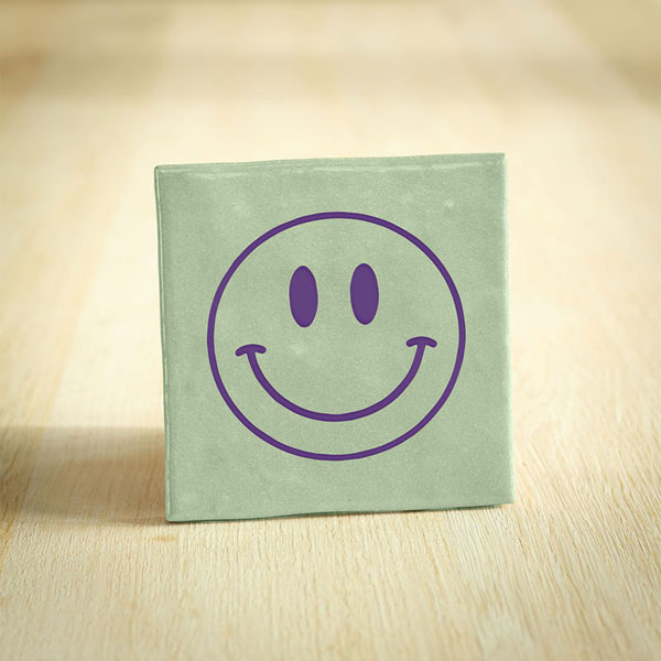 Tegeltje smiley lichtgroen
